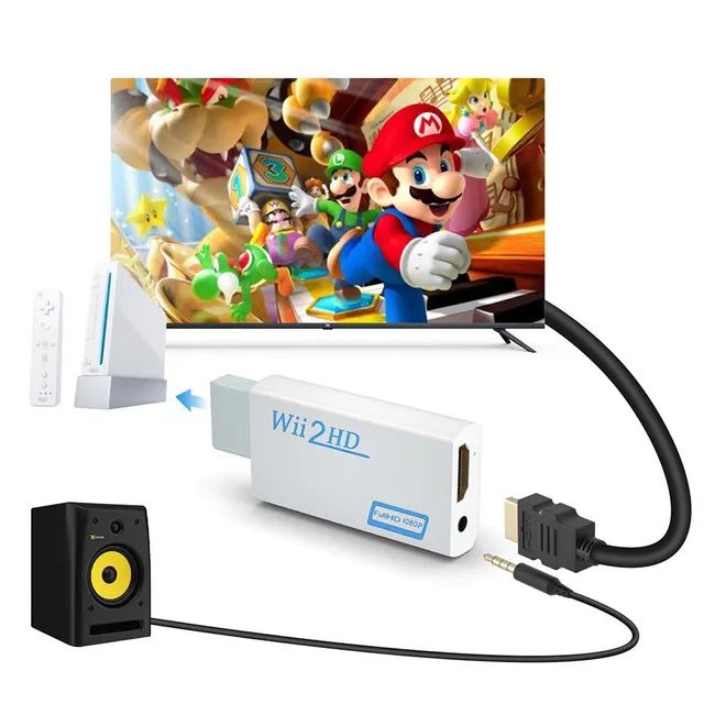 Wii hdmi Wii2hdmi adaptador melhor resolução para nintendo wii<br><br>Conversor HDMI  <br> - Foto 3