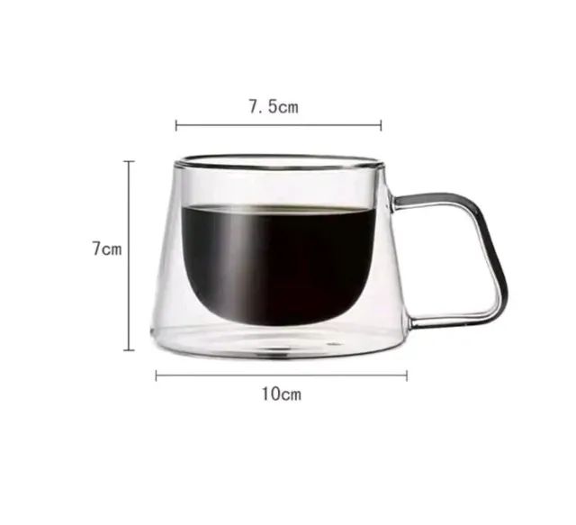 NOVA - Caneca parede dupla Borossilicato -200ml - Foto 5