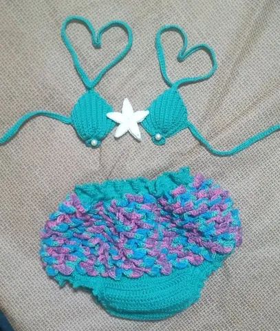 BIQUÍNI INFANTIL DE CROCHÊ  - Foto 2