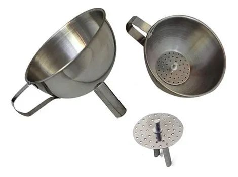 Funil Com Peneira Em Aço Inox 11cm - Kehome - Ref.6239 - Foto 2