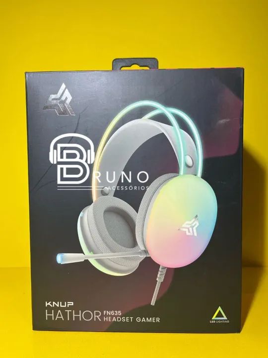 Headset Gamer RGB com Microfone - Novo - Foto 4