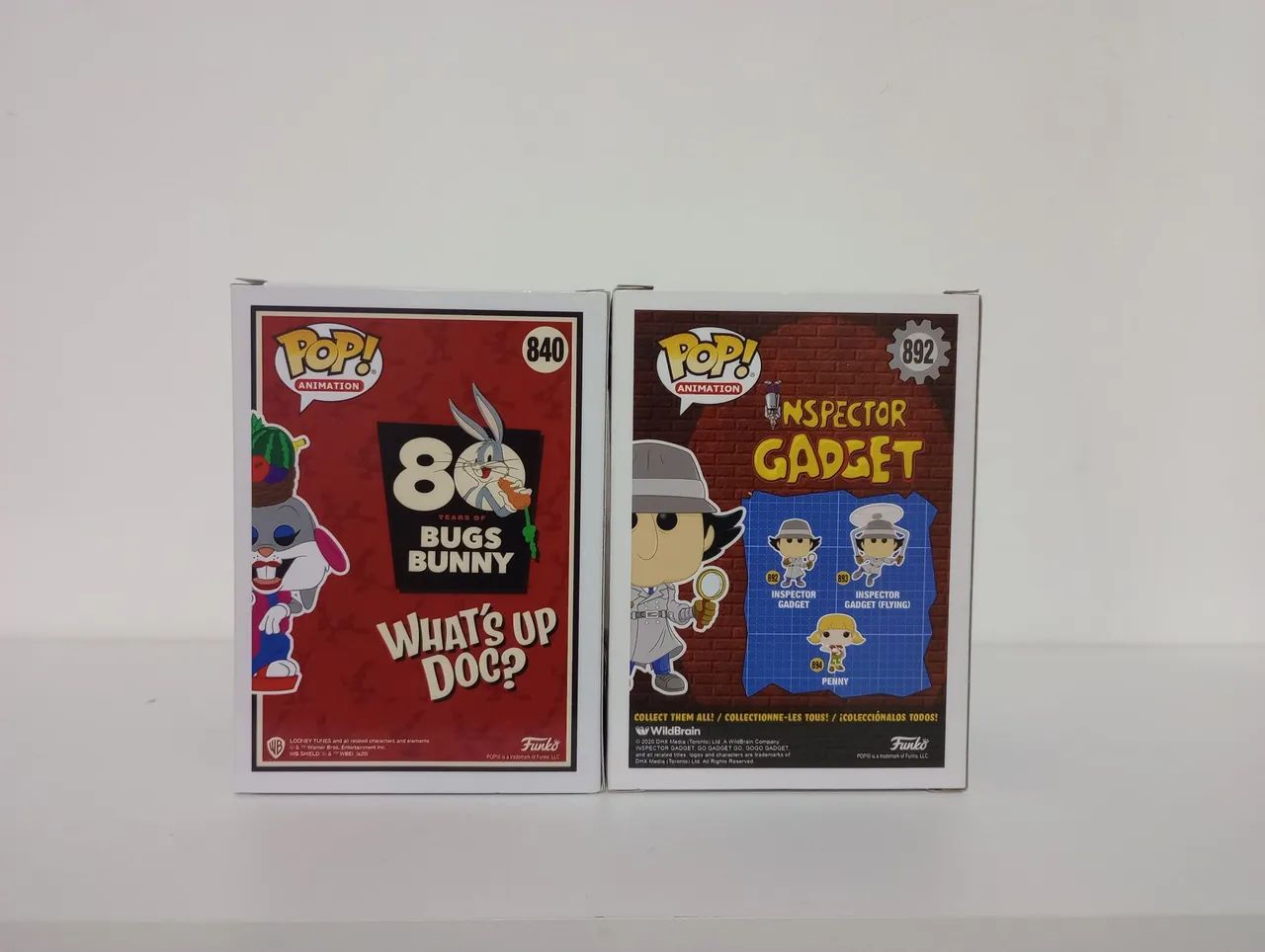 Pops Vaulted - Bugs Bunny 840 and Inspector Gadget 892 (box with detail)63825090212481121
