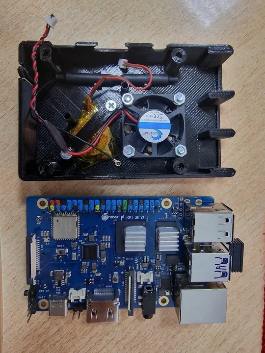 Placa Orange Pi 3B 2GB, Case e Cooler