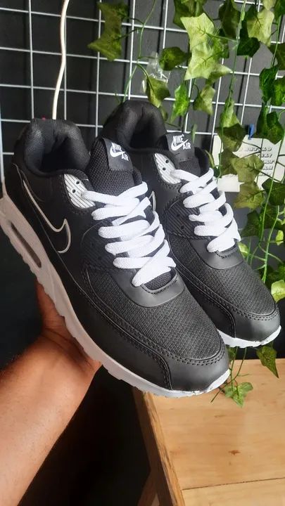 Tênis NIKE AIR MAX 90 PRETO/BRANCO (Nº 34 AO 43) - A PRONTA ENTREGA - Foto 2