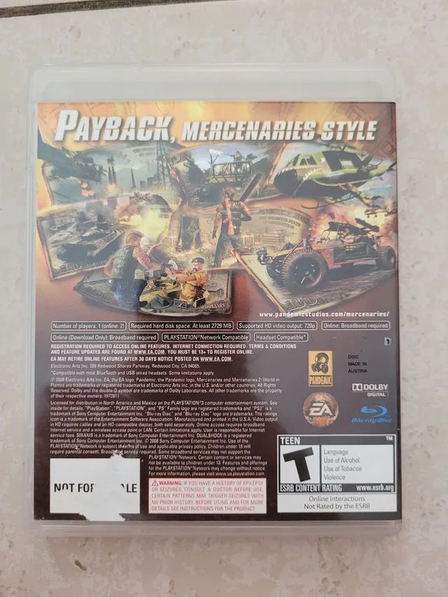 Jogo PS3 - Mercenarie 2 - Foto 2