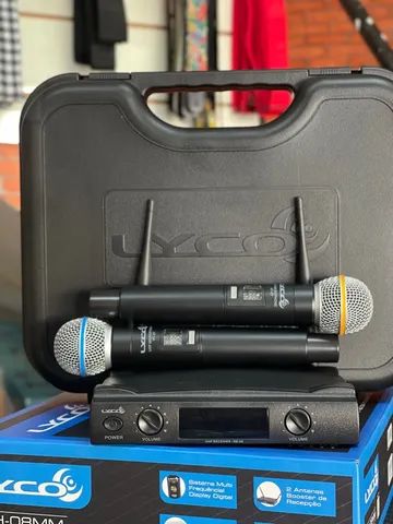 Microfone sem fio Digital Duplo LYCO UH-08 MM 