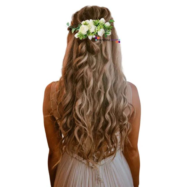 Grinalda Flores Arranjo de Cabelo Noiva Casamento