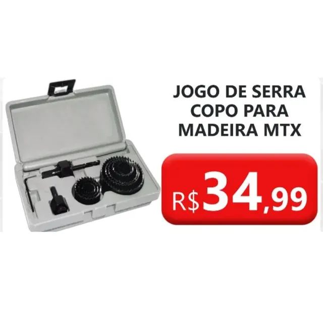 Jogo de Serra copo para Madeira