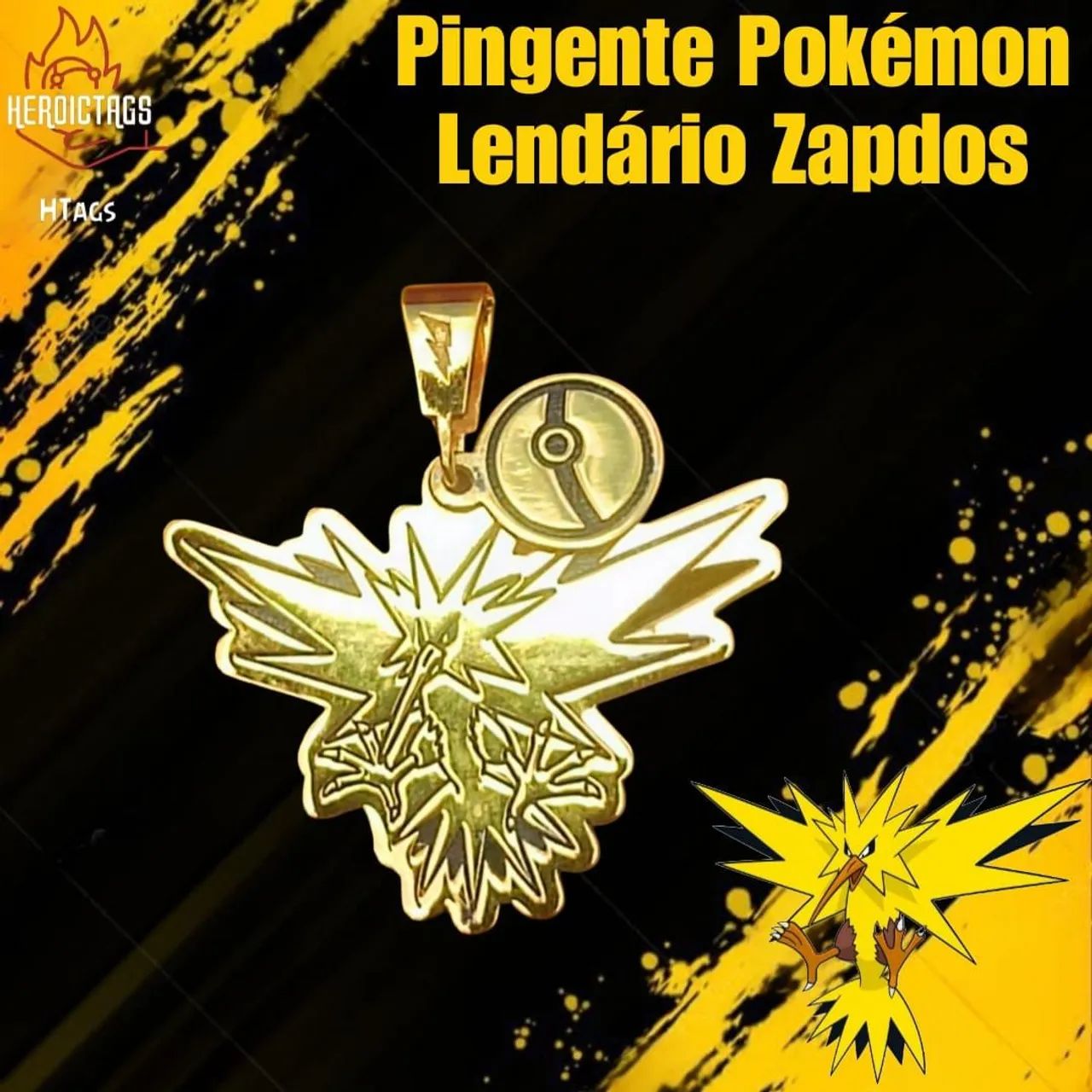 Pingente Lendário Zapdos - Pokémon