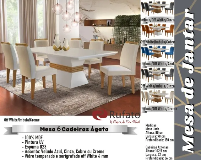 sala mesa jantar tampo de vidro cadeiras