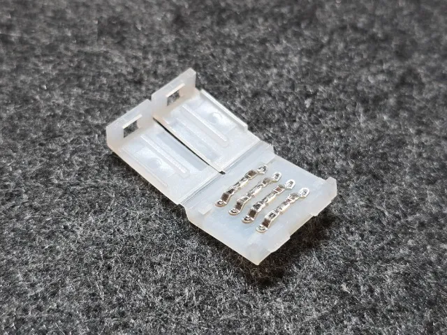 Conector emenda rápida :: fita LED 10mm 4 vias :: kit 10 unidades