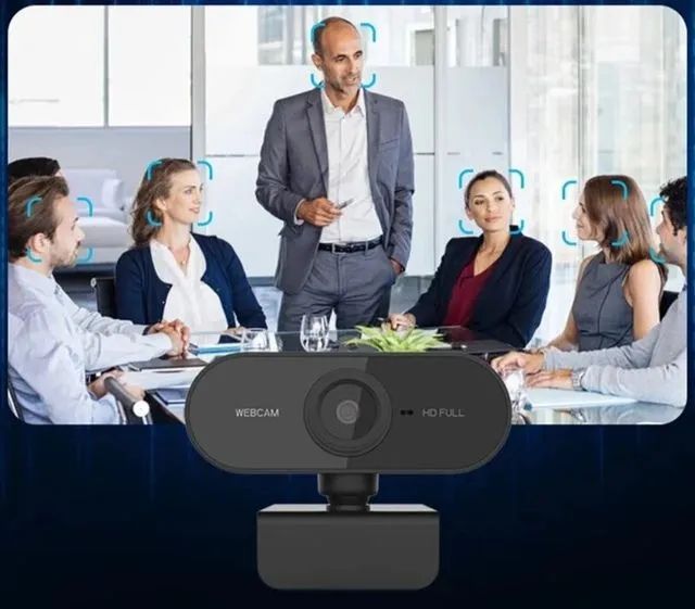 Webcam câmera HD com microfone embutido e tripé, USB 1080p - Foto 4