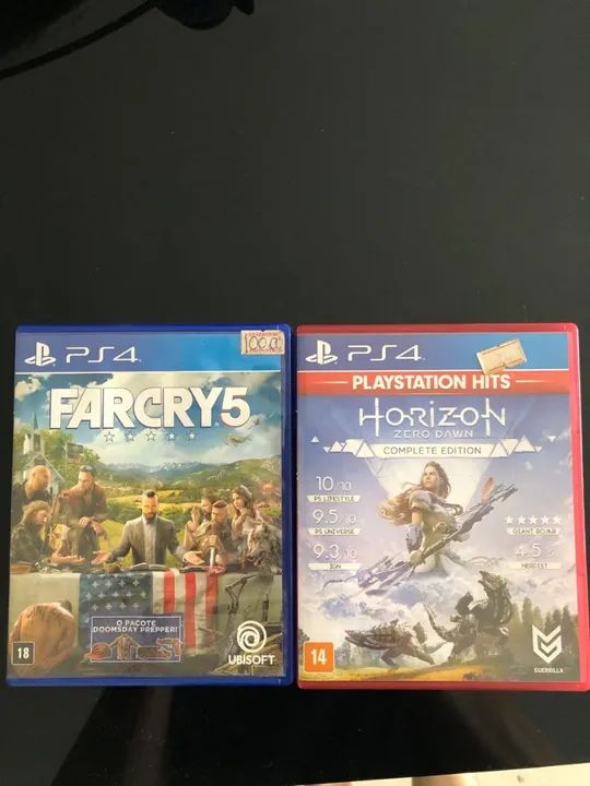 FarCry 5 e Horizon zero Dawn - PS4 ( SEMINOVO ) 