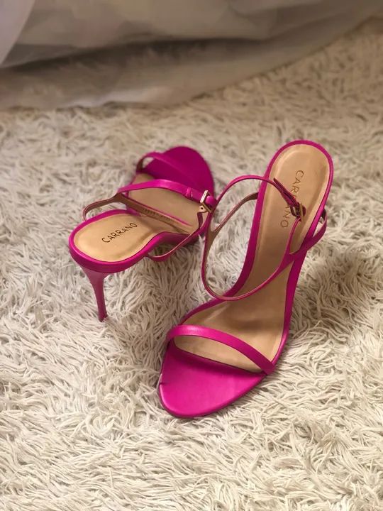 Sandália Salto Alto Rosa CARRANO 