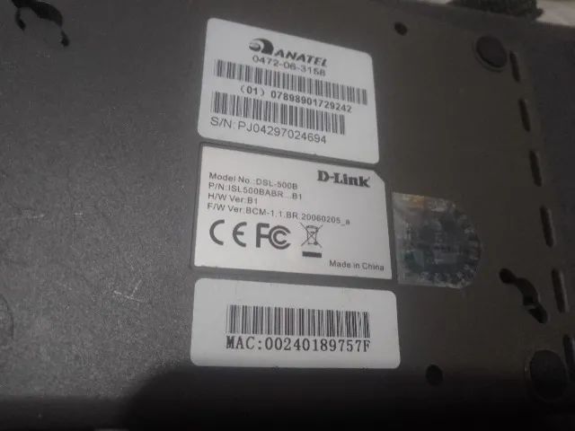 Roteador D-Link - modelo: DSL - 500b
