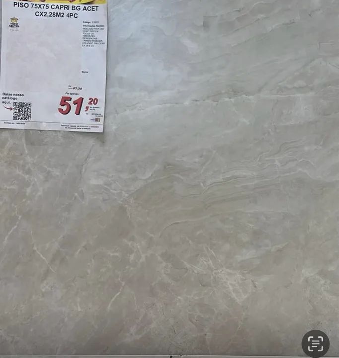 Pisos de Porcelanato cinza - Novo