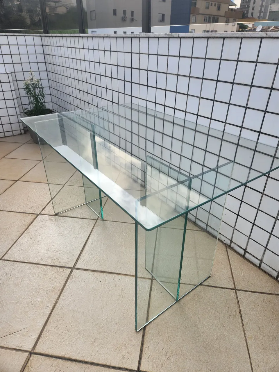 Mesa de vidro 1,4 x 90