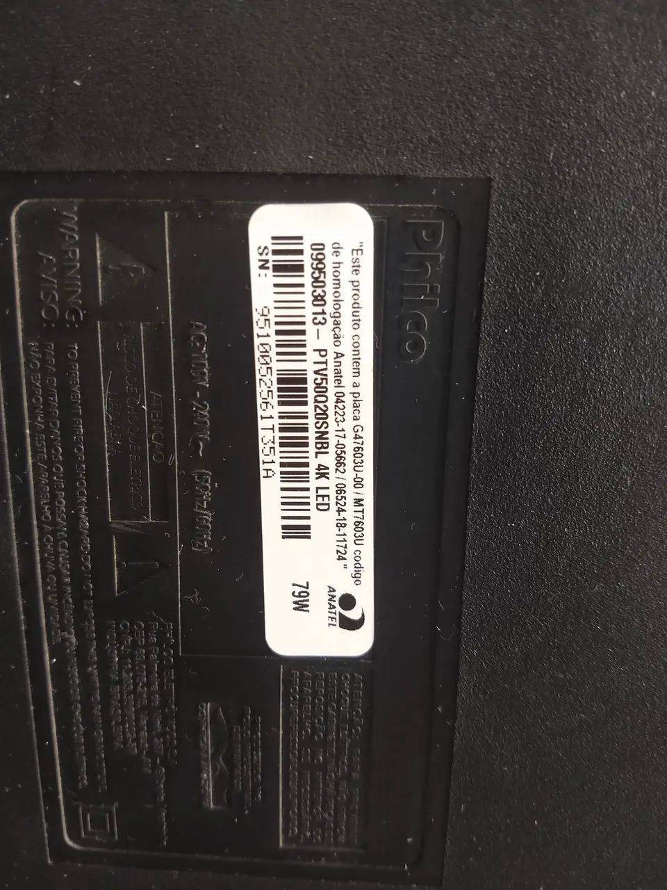 vendo tv Philco 50 polegadas tela quebrada 