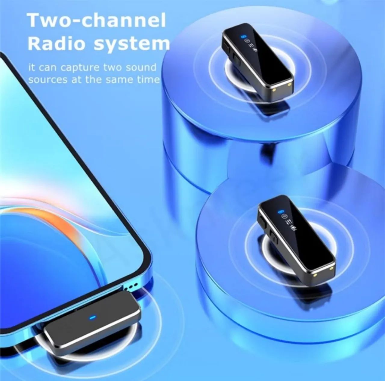 Mini microfone de lapela sem fio 2 - Foto 4