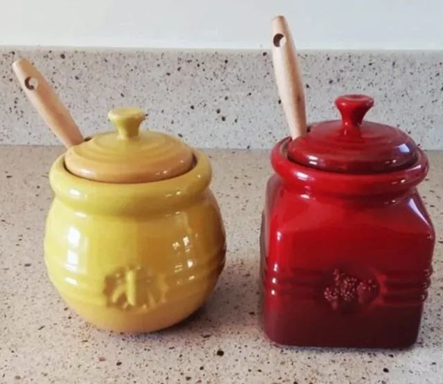 Set Potes Mel & Geleia Vermelha Le Creuset