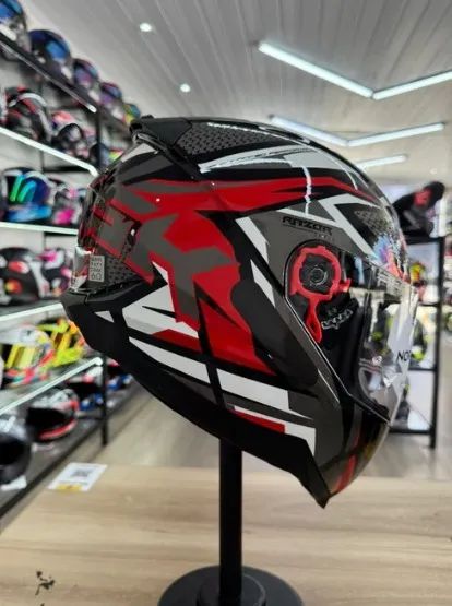 Capacete Norisk Razor, Black / Red, Cartão 12x - Foto 3