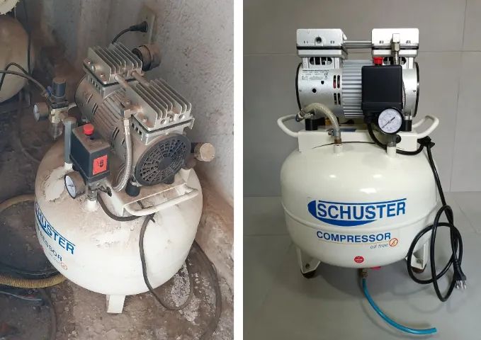 OLHA ISSO !! Compressor de Ar Odontológico SCHUSTER