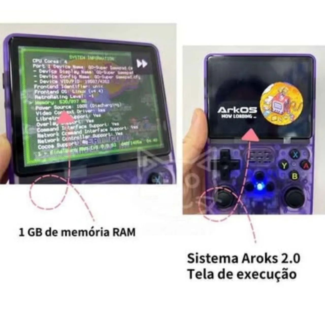 Videogame portátil R35S Arkos original 1Gb de RAM Novo - Consoles de ...