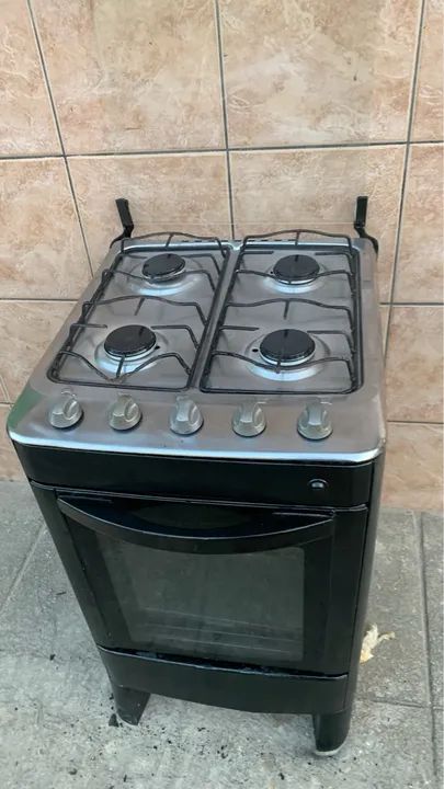Fogão botão para cima 4 bocas preto disponível  - Foto 2