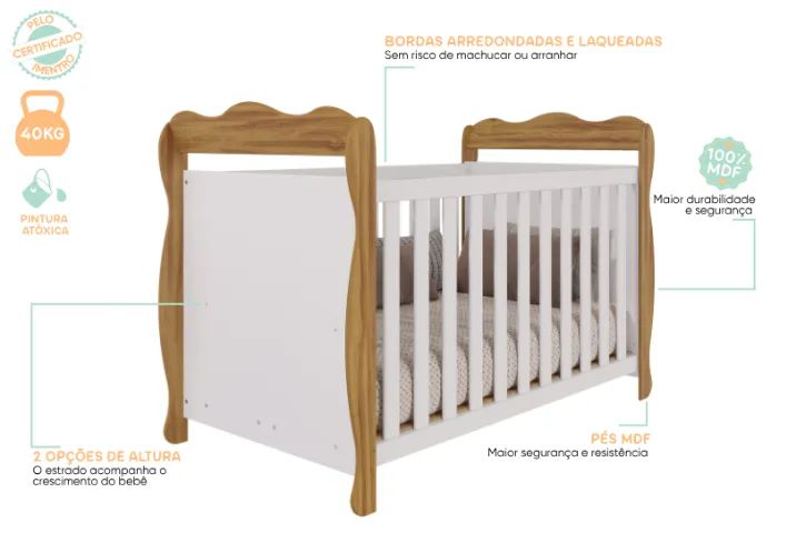 Berço Cama Americano Lisi  - Foto 5