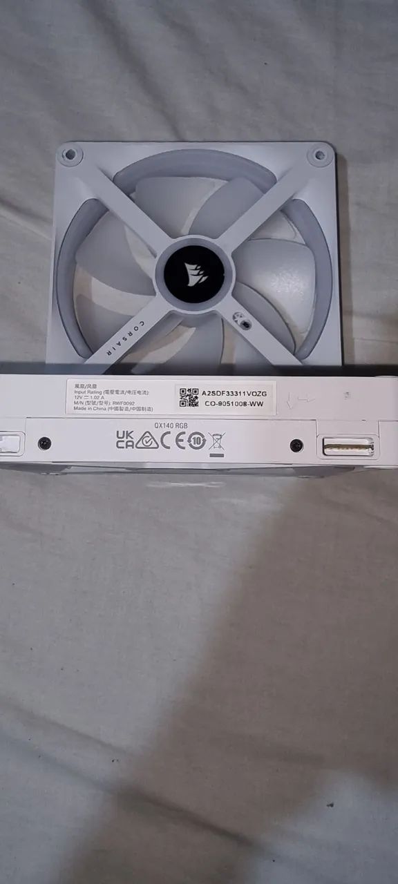 Kit 2 Fan Corsair QX140 RGB White - Foto 3