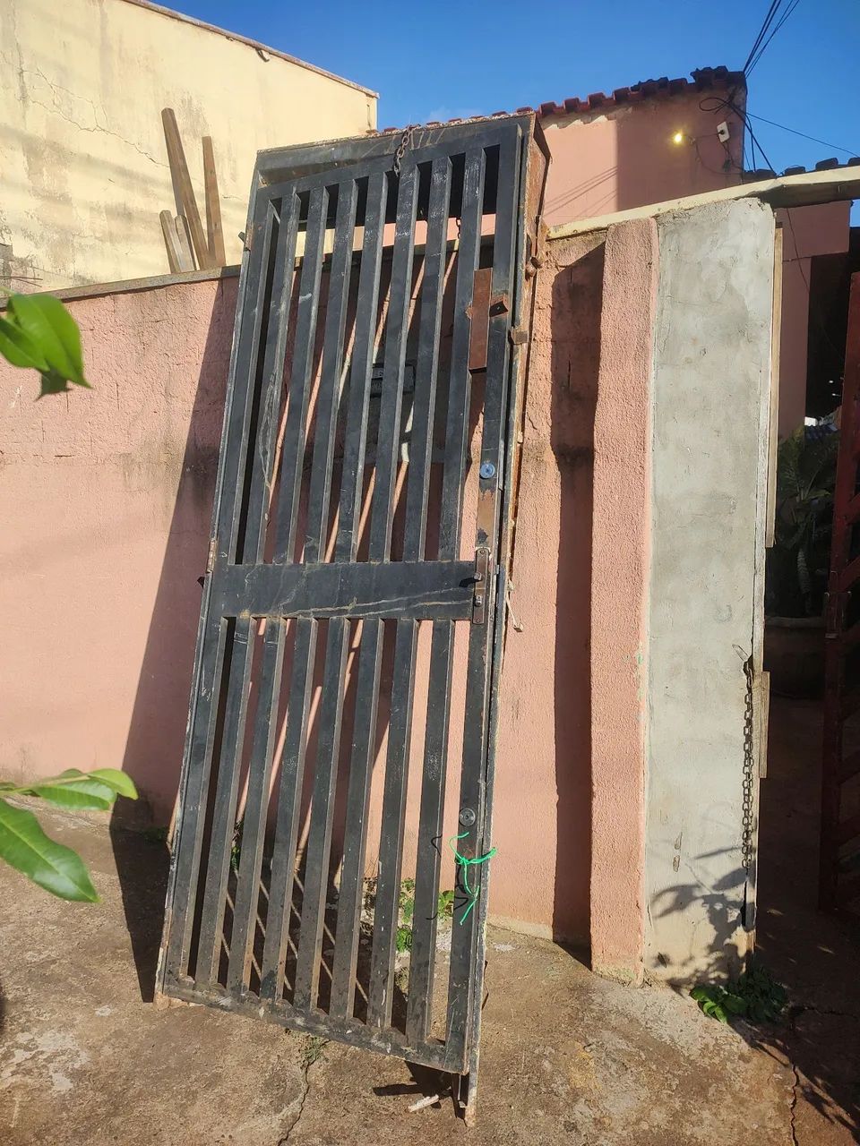 Portão de ferro reforçado com chave de segurança 64288284236417120