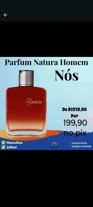 Perfume Natura Homem Nós 100ml