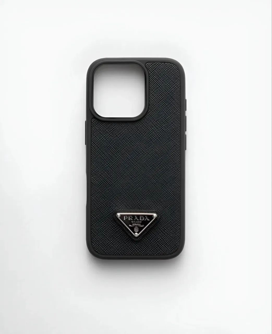 Capa Prada Para Iphone 15 Pro Em Couro Saffiano (original) - Preto