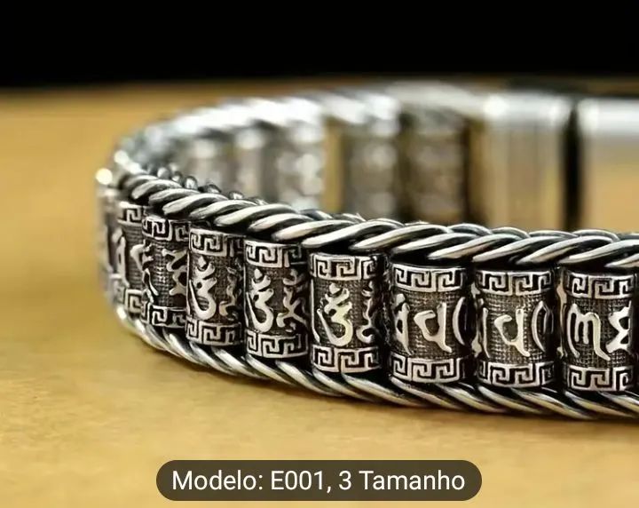 Pulseira Masculina em Prata 925 com Detalhes em Ouro - Foto 4