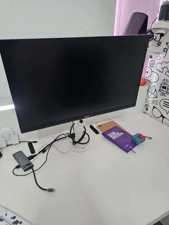 Monitor 23,8" Widescreen Preto AOC 110V/220V (todas as informações na descrição, leia) - Foto 3