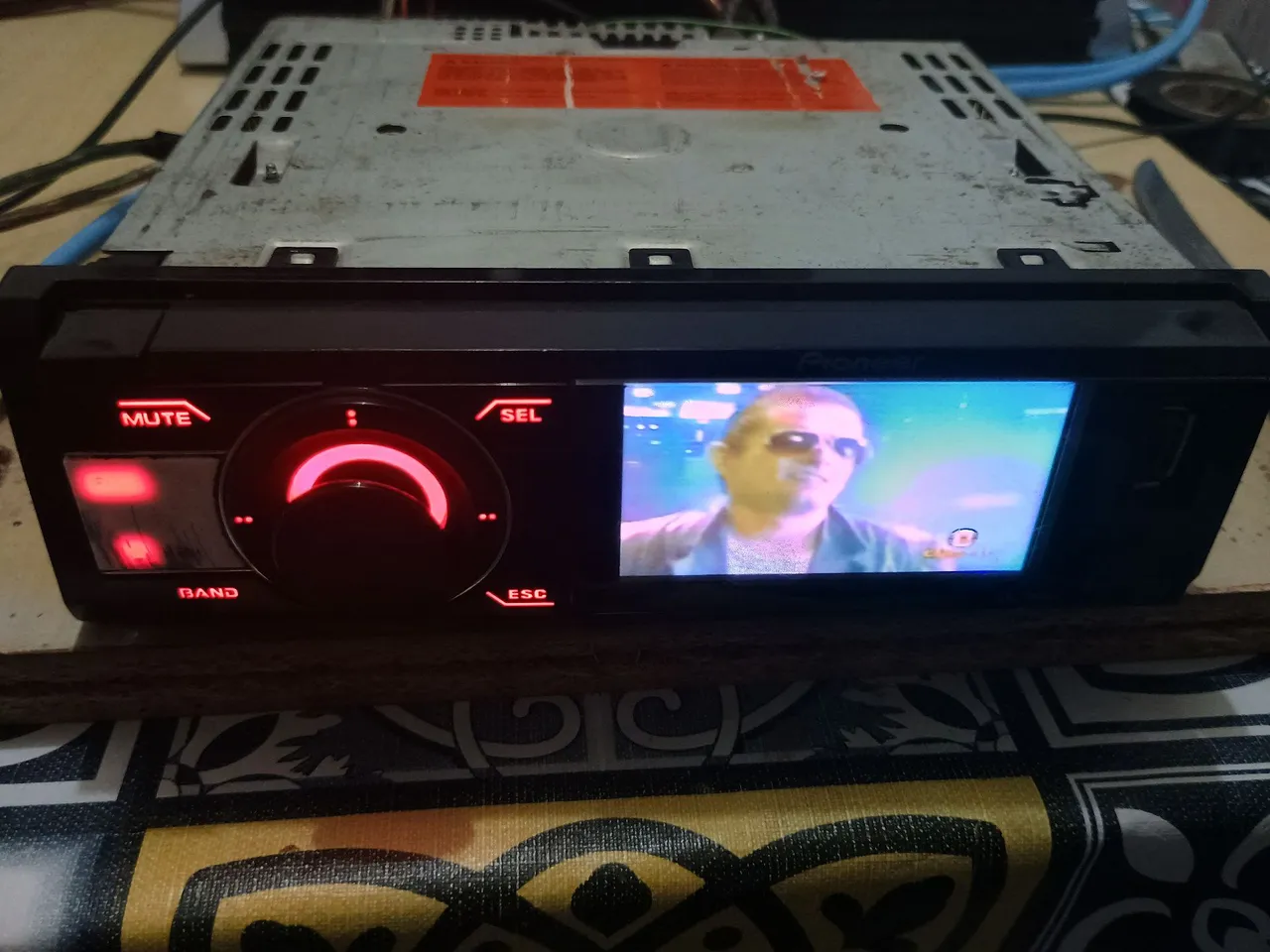 DVD automotivo Pioneer 3pol USB ótimo estado