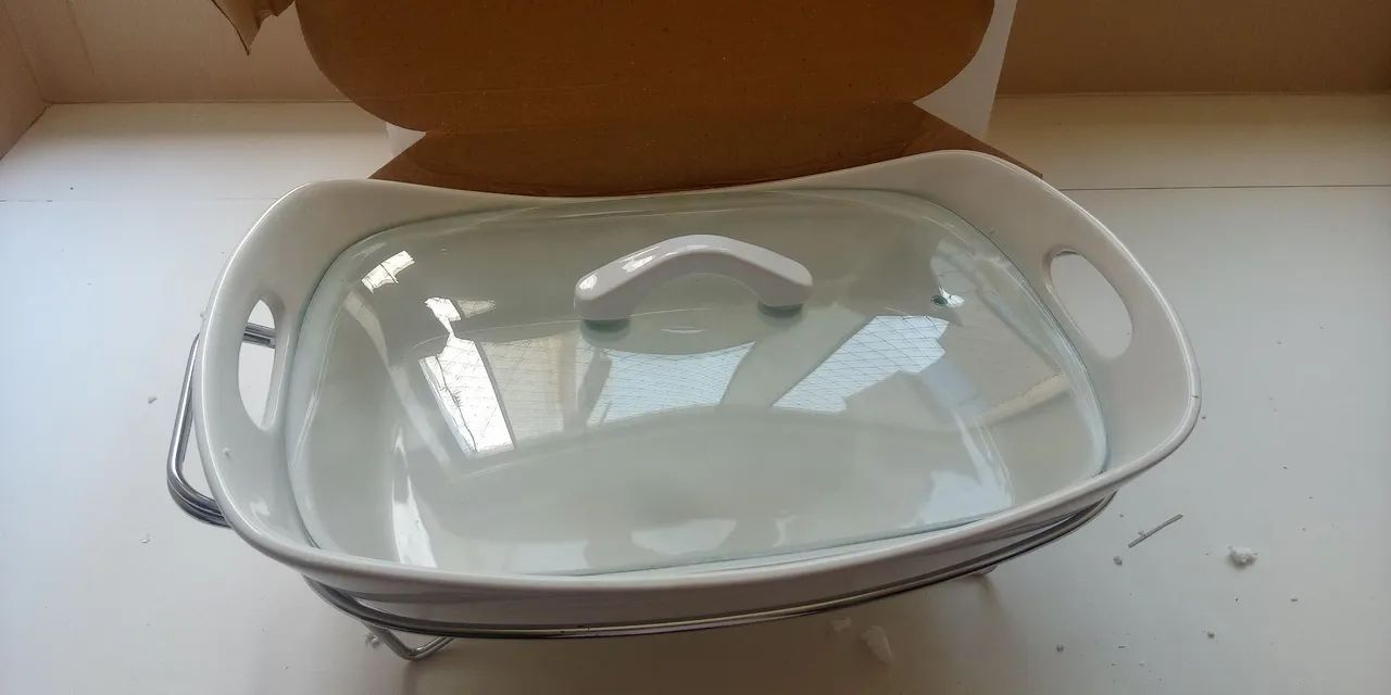 Rechaud em porcelana com tampa em vidro OneMore - Foto 2