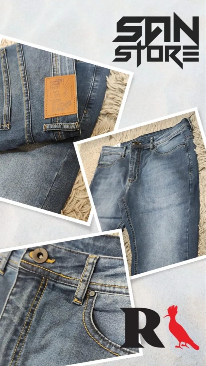 Conjunto camisa verde e calça jeans - Foto 3