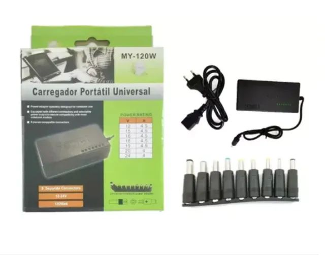 Fonte Carregador Universal Notebook Adaptador 120w Power