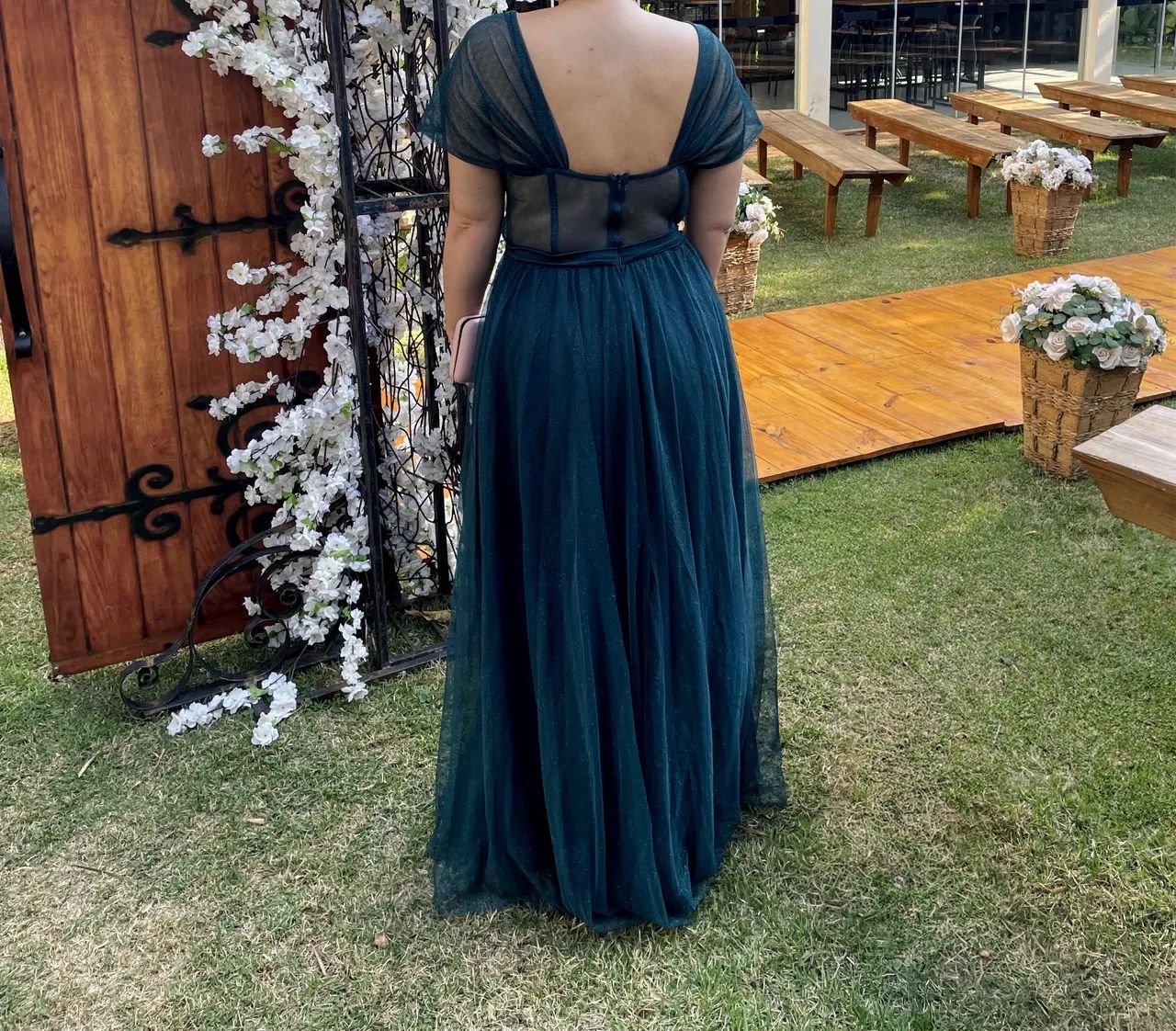 Vestido verde de festa - Foto 2