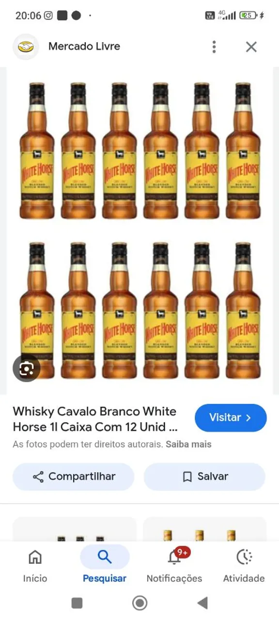 Whisky White Horse 1 Litro (Caixa com 1212 unidades)