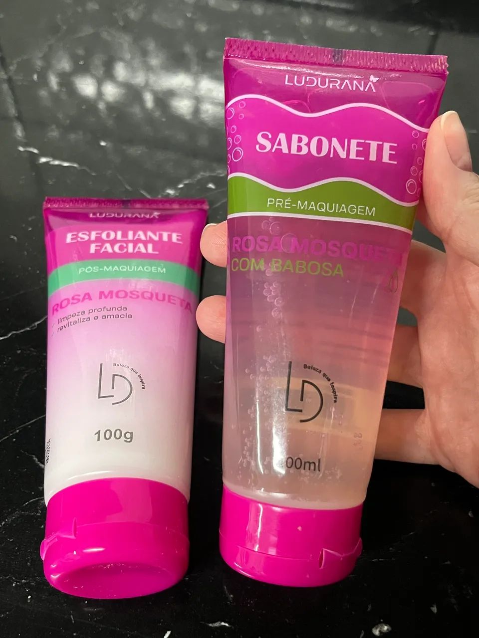 Kit Esfoliante Facial Pré e Pós Maquiagem com Rosa Mosqueta Babosa - Foto 5