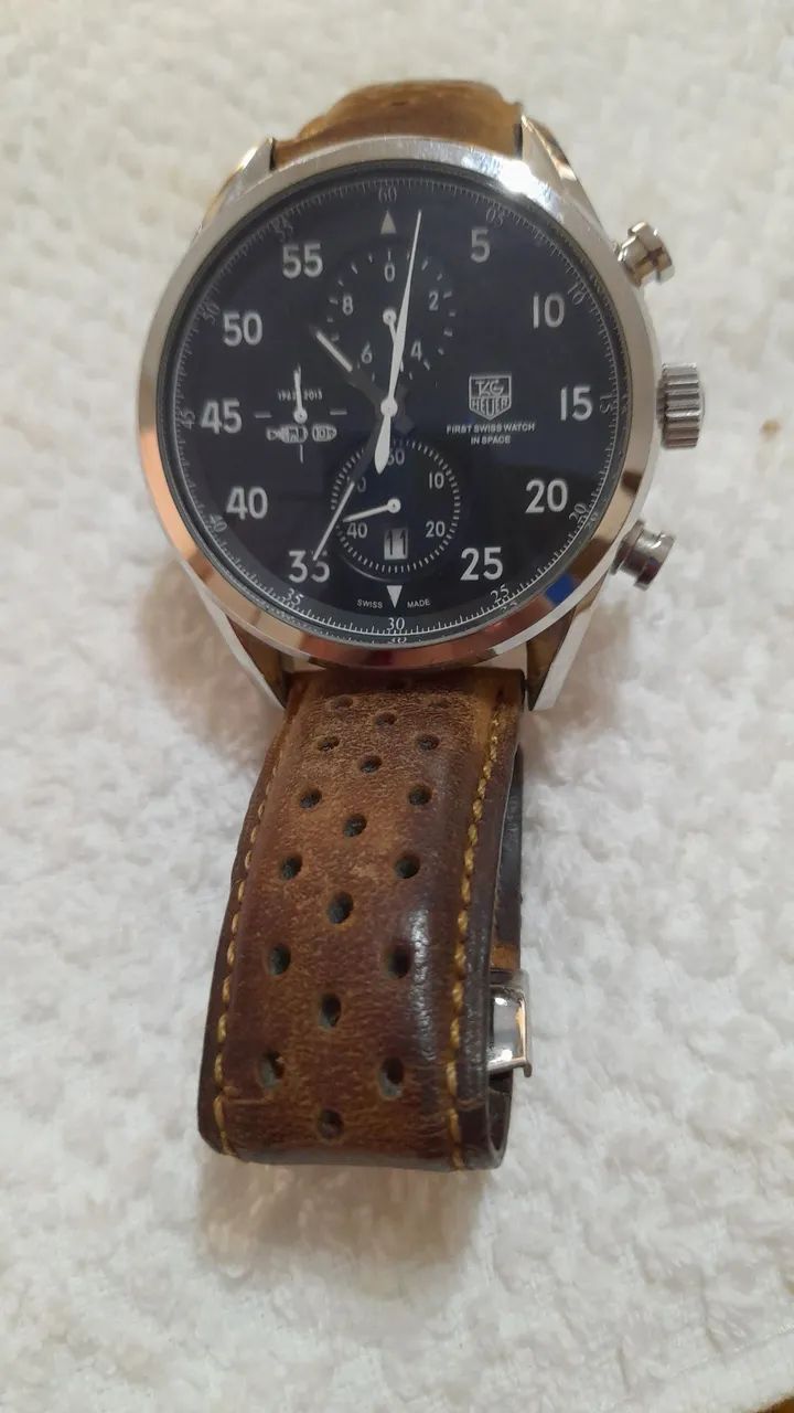 Relógio Masculino pulseira de couro - Foto 2