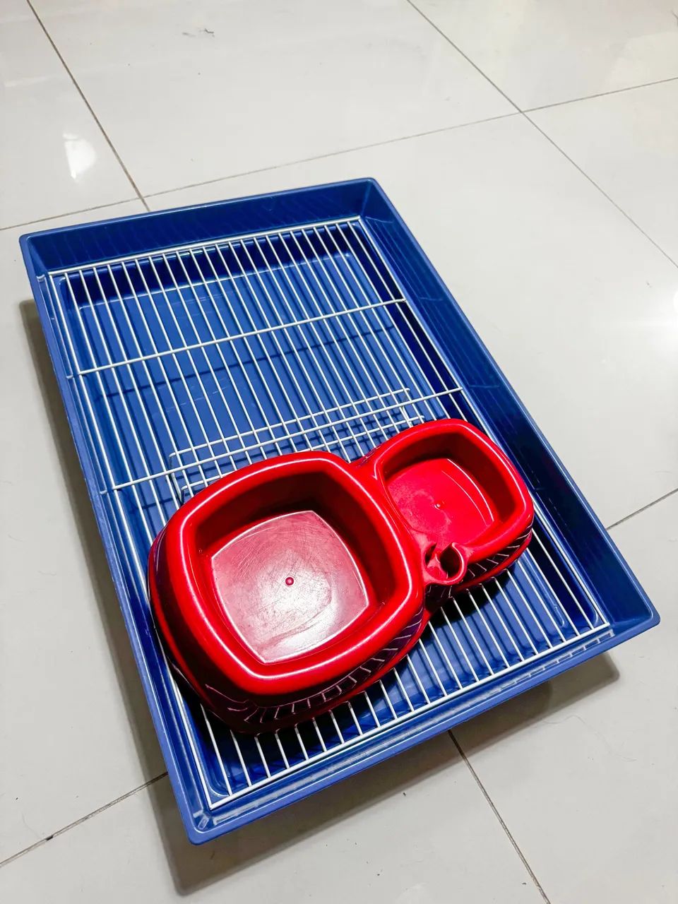 Bandeja funda sanitária higiênica banheiro grade para roedores e gatos - Foto 2