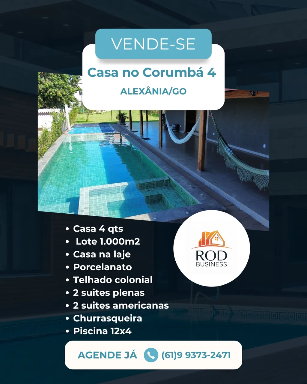 : Chacara a venda, Condomínio Beira Lago, Corumbá IV. Leia o Anúncio .
