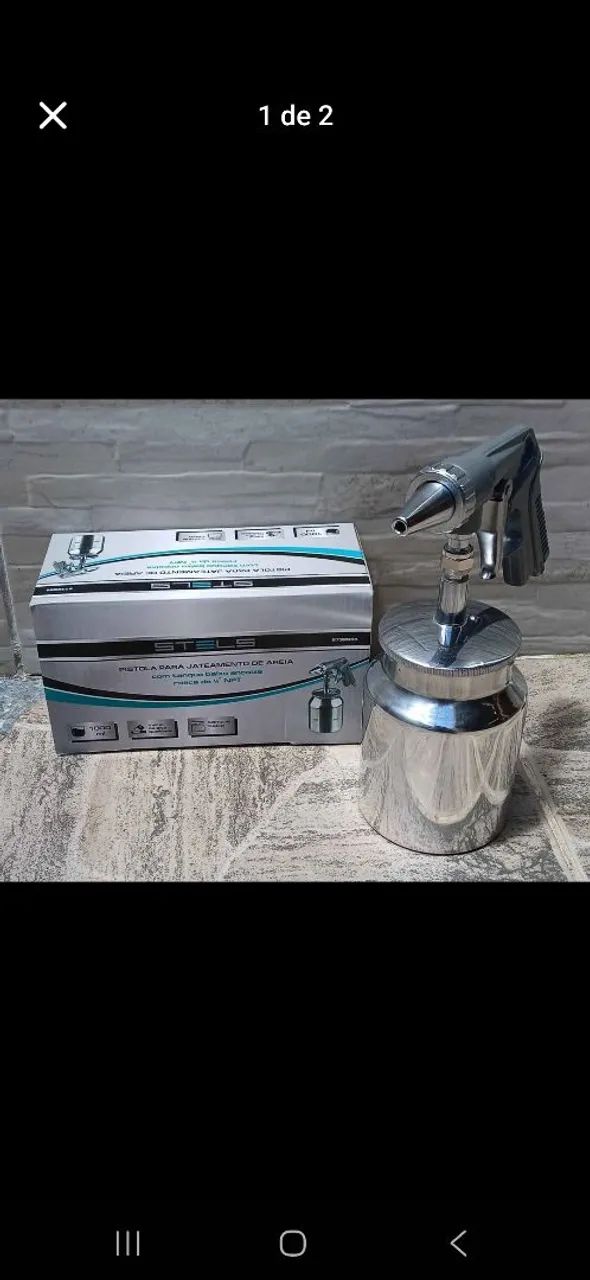 Pistola para Jateamento de Areia -Tanque Baixo Stels
