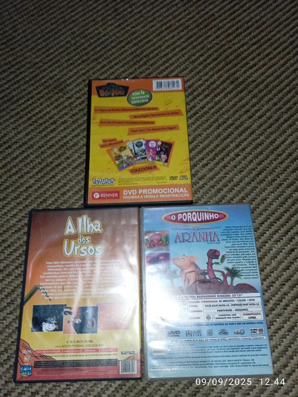DVD O porquinho e a aranha + A ilha dos ursos + Billy e Mandy  - Foto 4