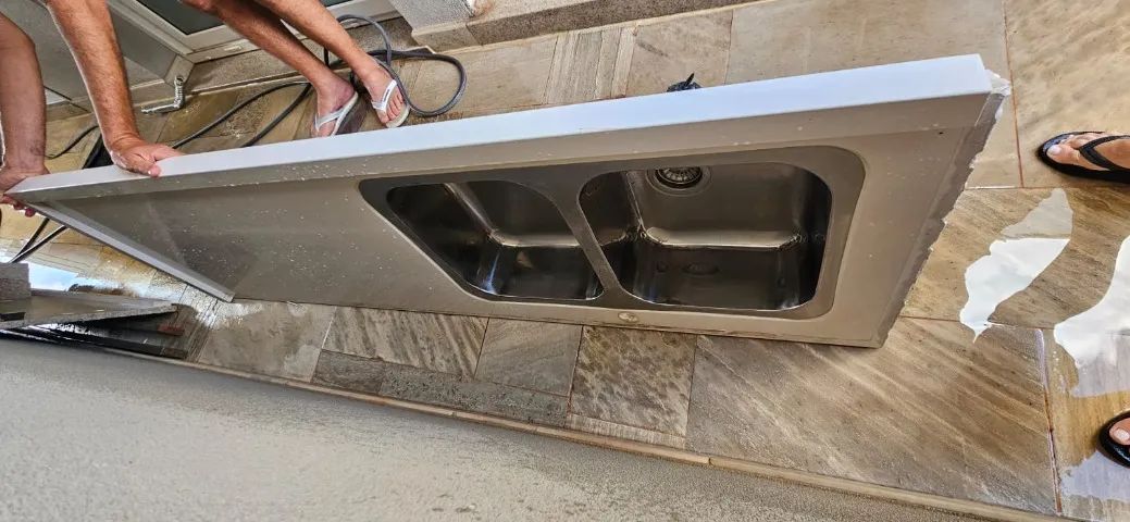 Pia em Silestone Branco (Produto Importado Espanha) - Foto 3