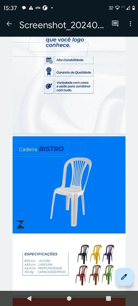 Mesas e cadeiras plásticas  - Foto 4