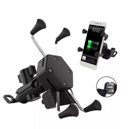 Suporte celular universal com garra e usb - Foto 2